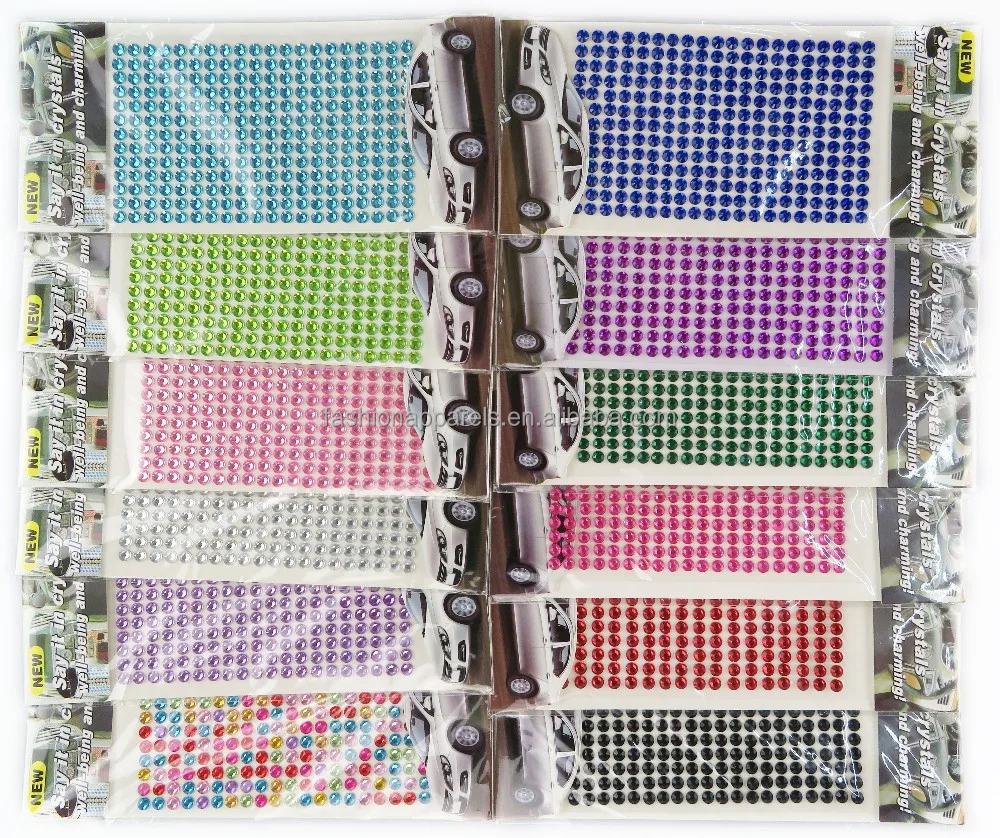 wholesale DIY self adhesive acrylic rhinestone sticker sheets