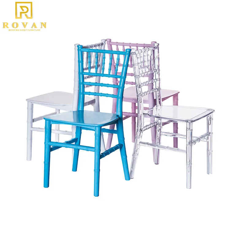 Pink Color Kids Chiavari Chair Resin Tiffany Party Used Modern Plastic Chair Seat Outdoor Children School Chair