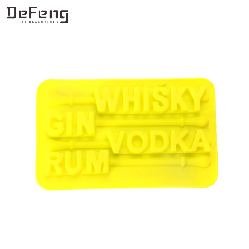 Lovely food grade silicone alphabet shaped lollipop mold DIY Ice Tray Mold Ice Cube Candy Mold