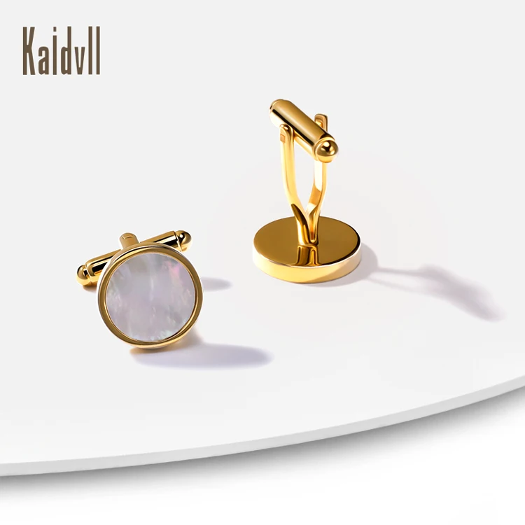 Мужские запонки, запонки или зажимы для галстуков, золотистые и Серебристые круглые запонки