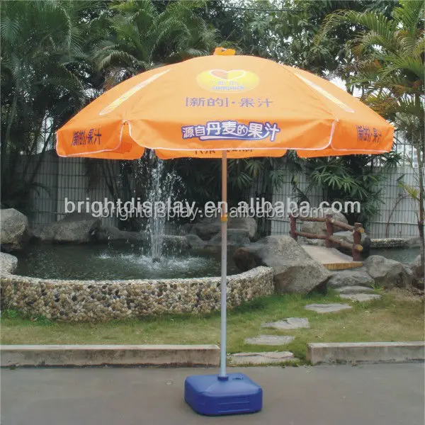 Advertising beach umbrella with logo printing for outdoor