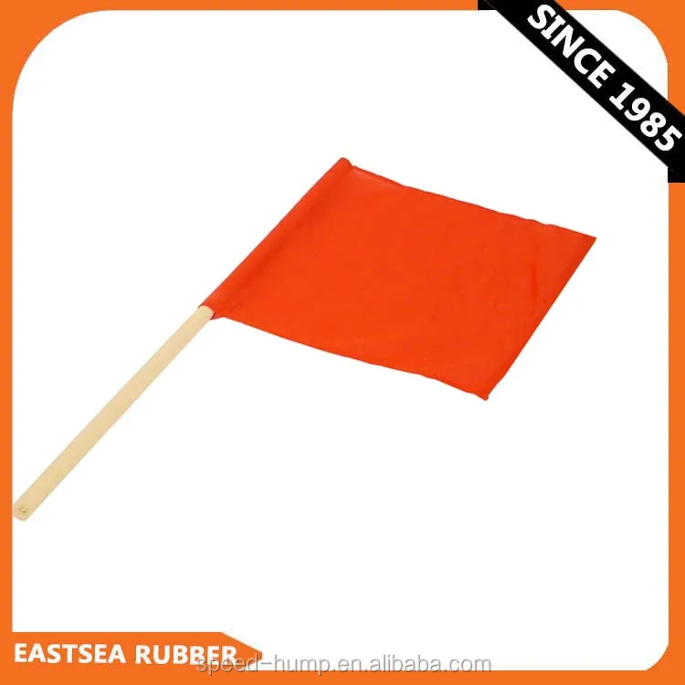 Wholesale In Alibaba Orange Safety Control PVC Fabric Flag