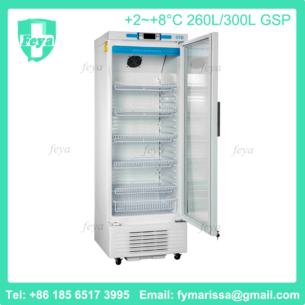 +2~+8C Medical Laboratory Pharmarcy Vaccine Upright Refrigerator with CE and 3 Years Warranty
