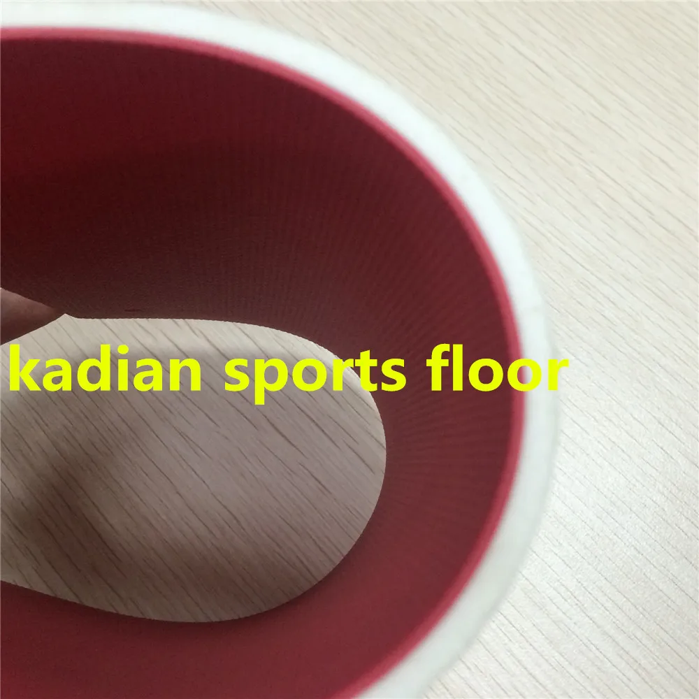 
pvc table tennis sports floor indoor sports court red 4.5mmm cloth pattern 