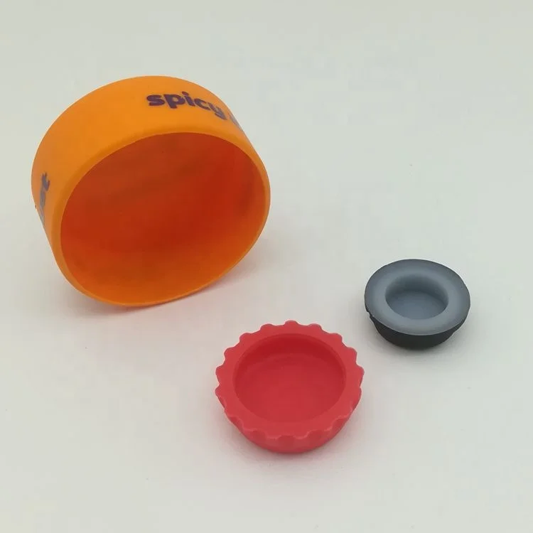 Food Grade Reusable Custom Glass Bottles Can Cup Rubber Silicone Lid Cover s