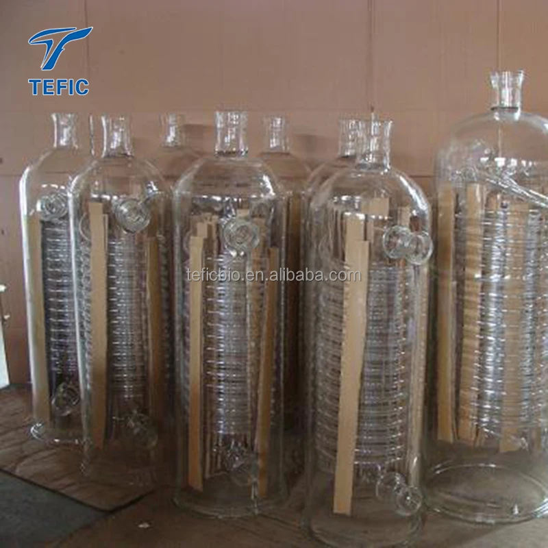 lab use Boro3.3 glass condenser Allihn with bulbed inner tube, Boro 3.3 glassware coiled condenser