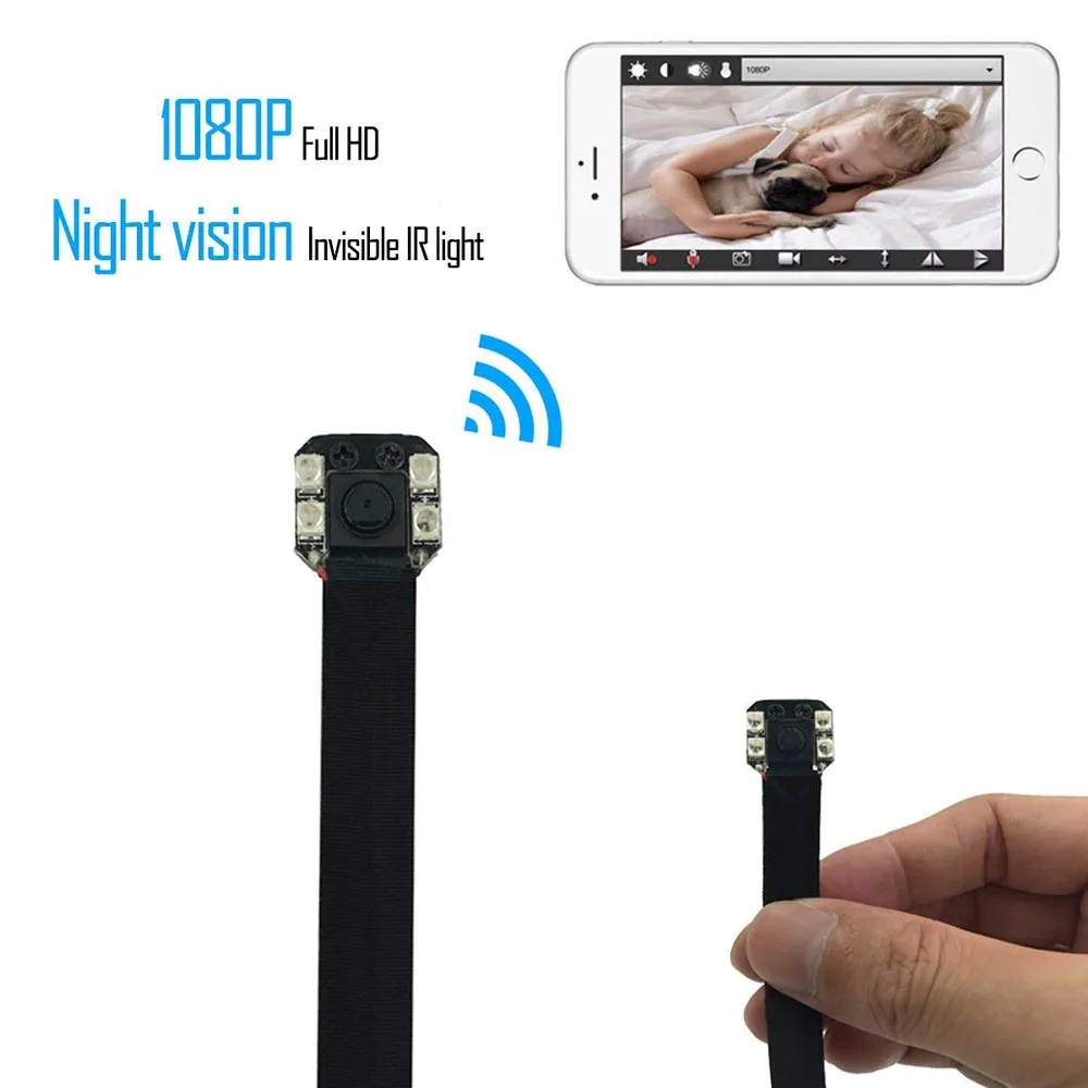 1920*1080P HD экшн-камера с Wi-Fi подключением сети Скрытая камера кнопка беспроводной движения детектив видеокамера Поддержка IOS и Android APP ночного PQ199