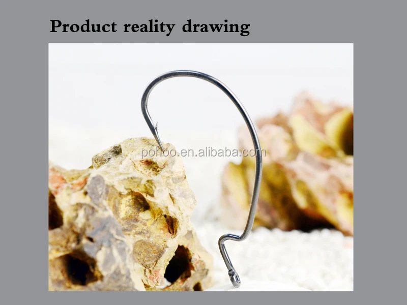 Offset shank worm fish hook bass hook