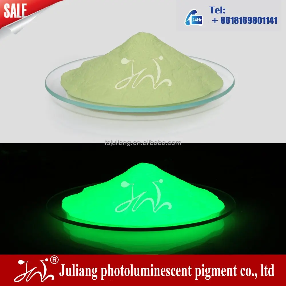 Долгое свечение после свечения в темноте, фотолюминесцентный пигмент