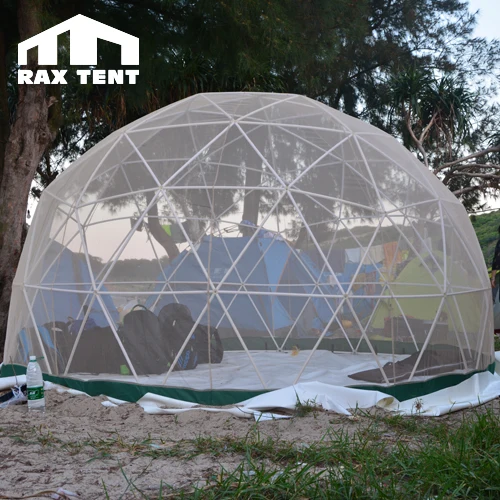RAX TENT 3.6M small plastic igloo dome house for family resort and glamping with PVC bars and Cover