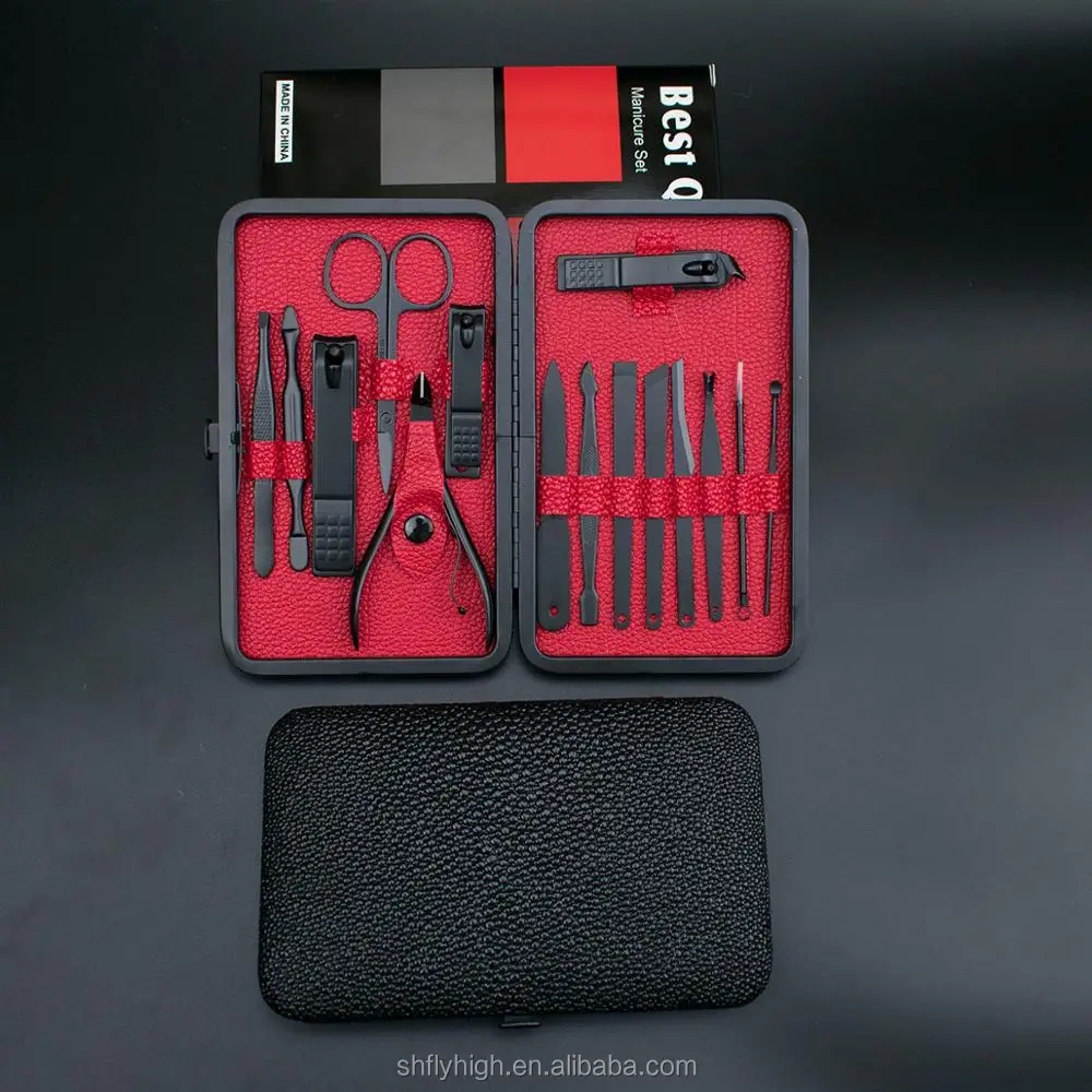 high quality 10 pcs carbon steel manicure kit for business man