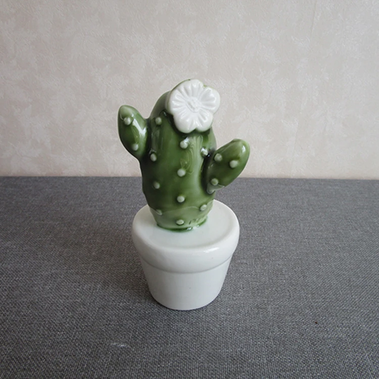 Фабрика прямой зеленый украшения дома керамические кактус завода статуя
