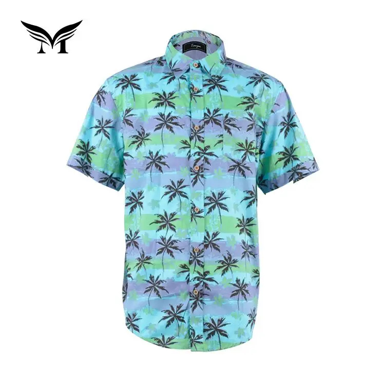 Factory Direct Supply Cotton Wholesale Tropical Clothes Men Hawaiian Shirts Vintage