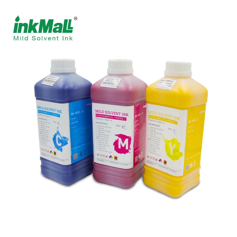 Inkmall Mild Solvent Ink For Konica 512 35pl Printhead Suitable For Outdoor Advertising Printing