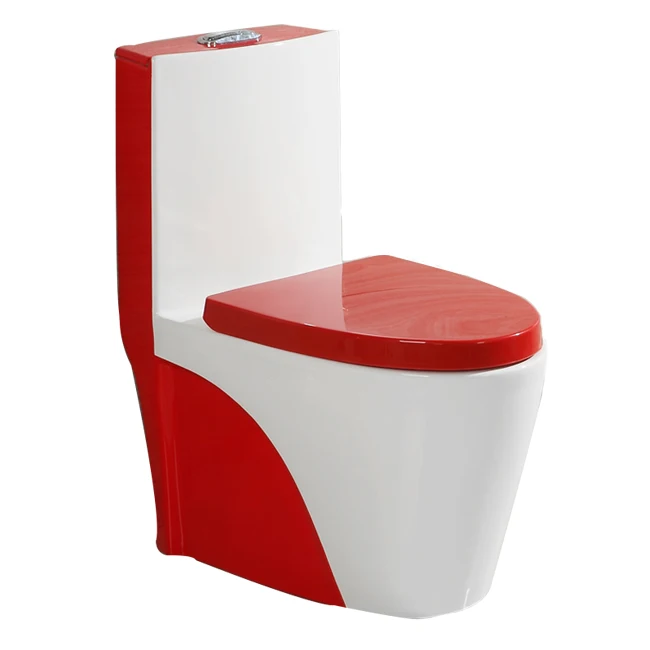 Asian standard  ceramic double siphonic flush colour toilet pedestal pan