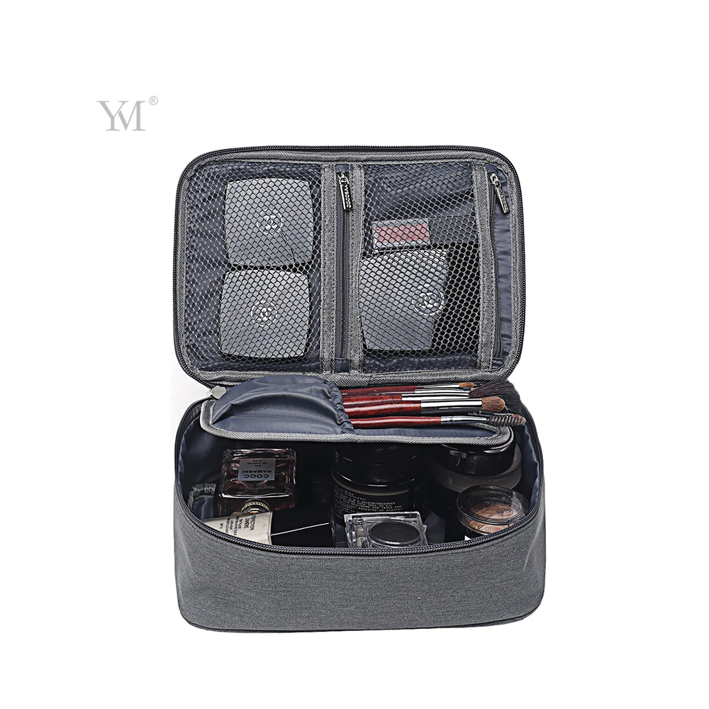 YM&COCO large capacity portable handle waterproof canvas mens travel toilet bag