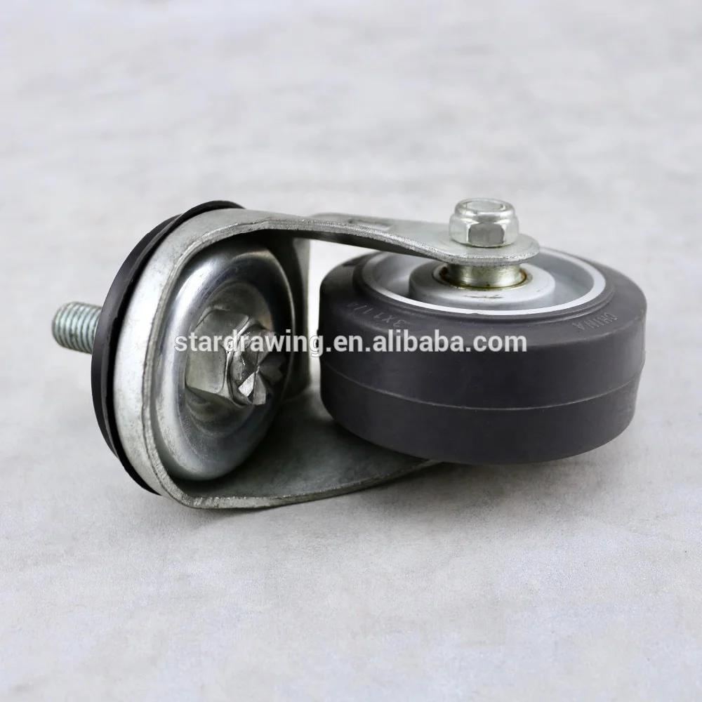 SS TPR Threaded stem Swivel 2.5 inch caster wheels 63 mm