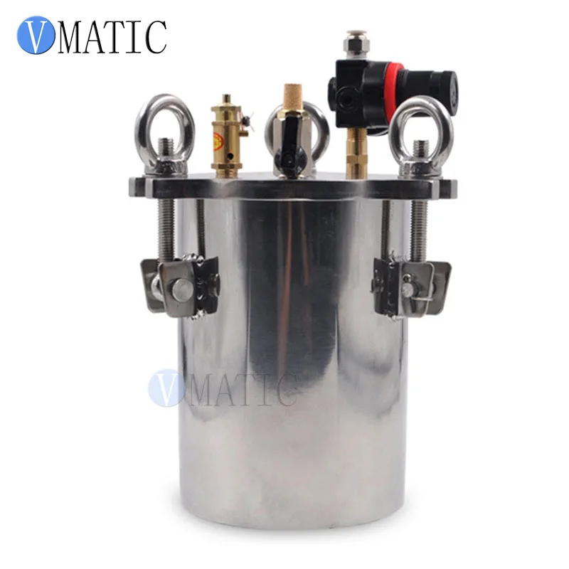 
Free Shipping Automatic Digital Liquid Glue Dispenser With Valve & 5L Stainless Steel Pressure Tank 