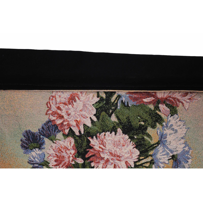 Custom Vintage Design Jacquard Floral Tapestry Decorative Throw Wall Hanging Throw Embroidery Tapestry
