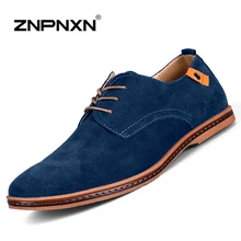 Big Size 38-48 Size European style Men Suede Leather Shoes California Casual Oxfords Shoes best mens loafers Fast Shipping
