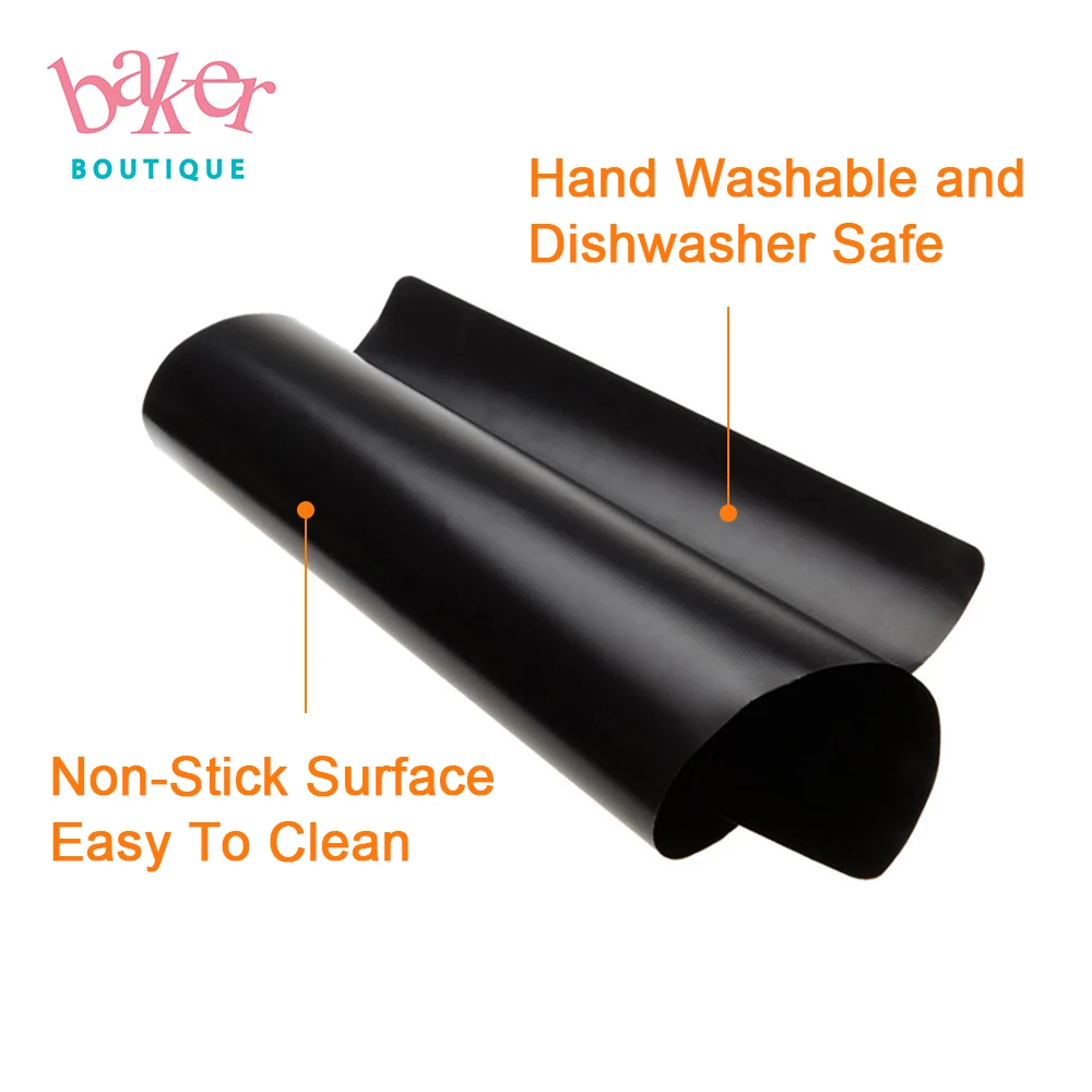 2023 Hot Sale BPA Free Black PTFE Non-stick BBQ Grill Mat