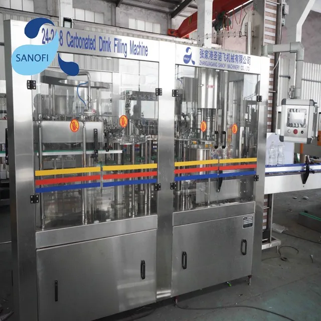 Carbonated soft drink sparking soda water beverage filling machine plant line
