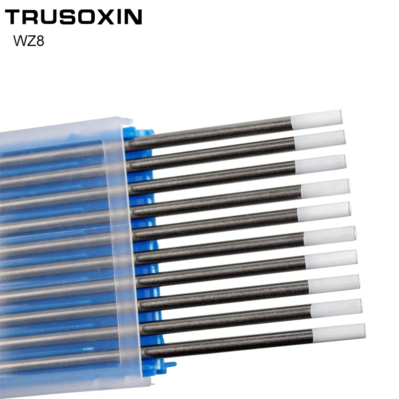 
WZ8 Tungsten Electrode Tig Rod 3.2MMx175mm White Head 0.8% Zirconiated Tungsten Electrode Welding Rod 