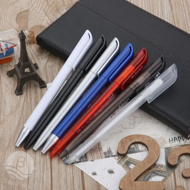 Pen Clip Advertisement Rotating Ballpoint Pens For Advertisements With Large Printing Area Custom Logo Factory