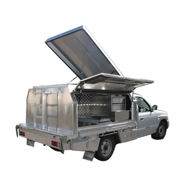 Custom Dual Cab Aluminium Gullwing Ute Camper Canopy Tool boxes