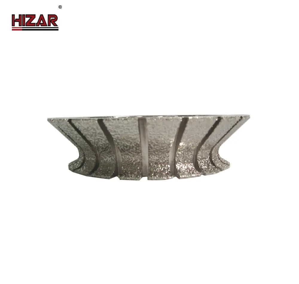 Hizar Vacuum Brazed Diamond Marble Profiling and Polishing Wheel to Edge Stone Shape