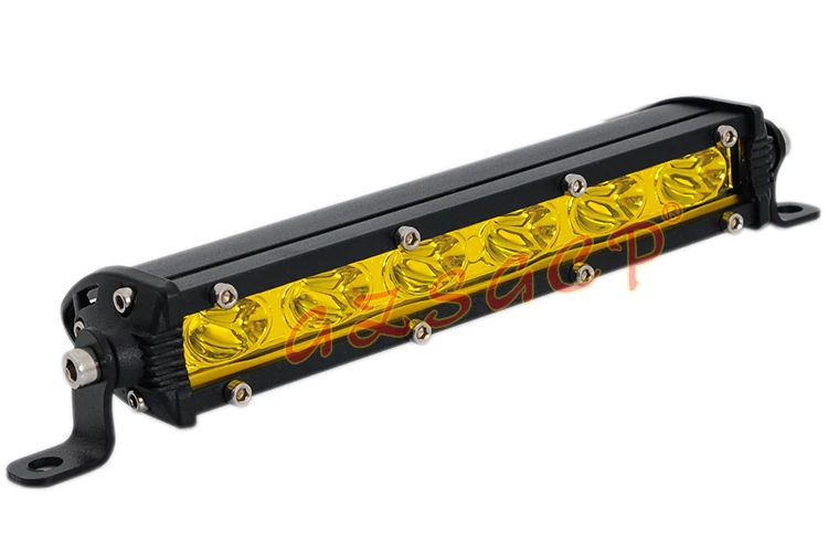 New super bright Oval lens slim yellow 18w cheap 12 volt car led light bar