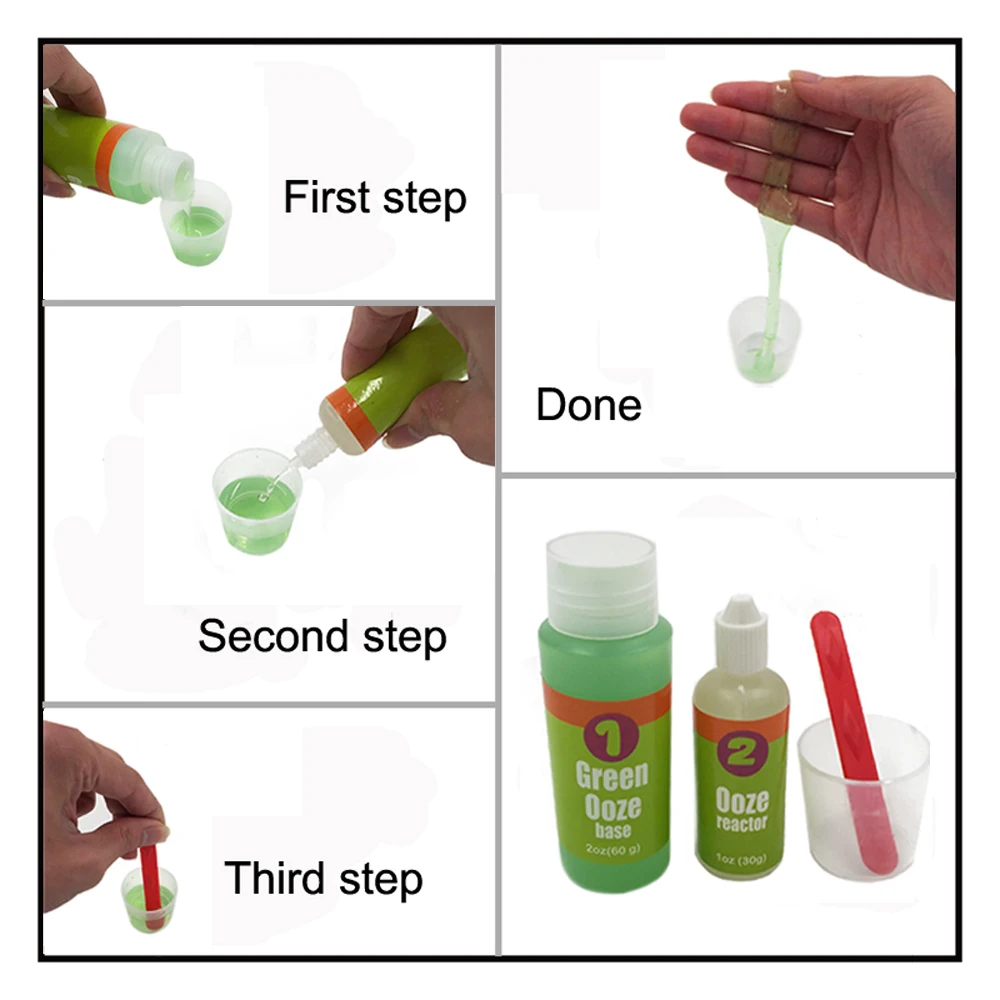 Приготовьте свой собственный зеленый скользкий сок, липкий червь, сделай сам, Набор для изготовления слайма для детей