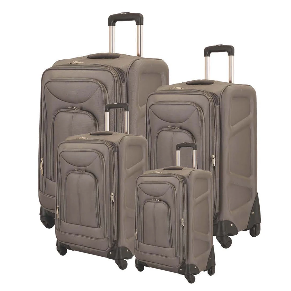 new model fashion EVA polyester aluminum trolley luggage case bag