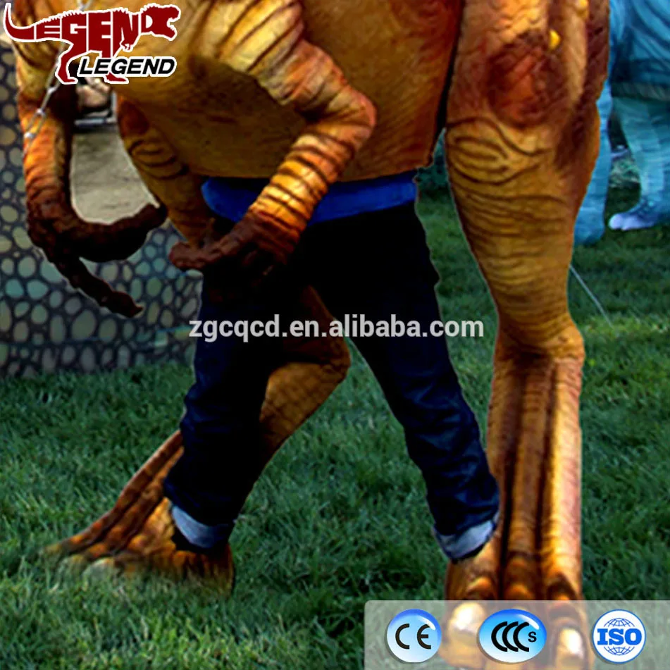Attractive Realistic Life Size Dinosaur Costume for theme park