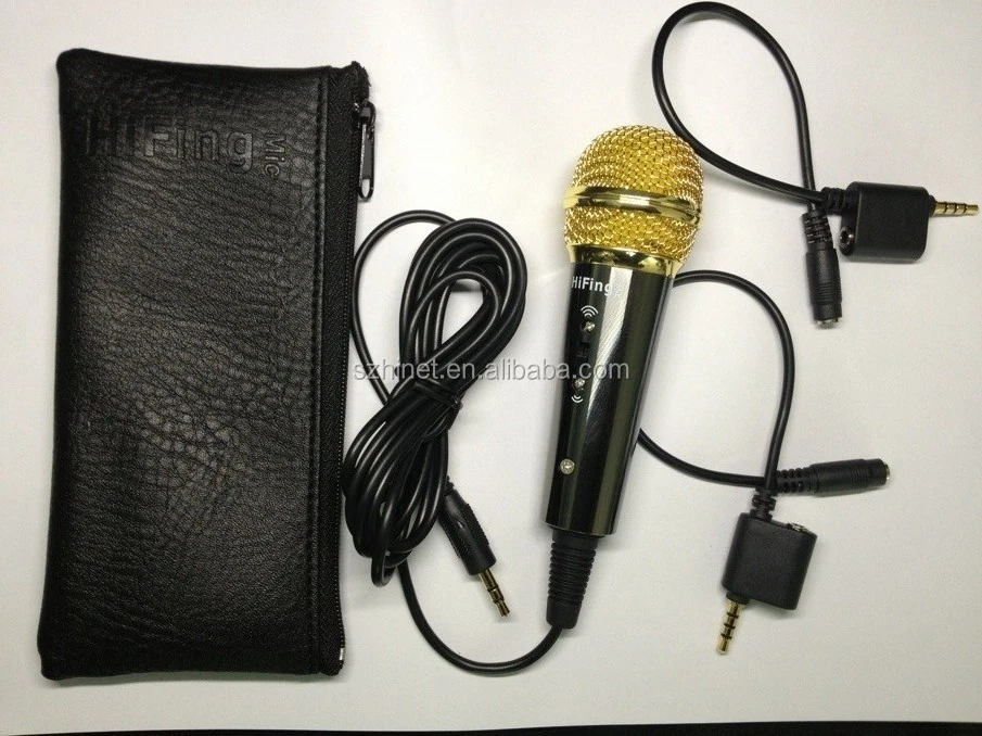 Мини телефон запись микрофон, мобильный телефон ктв пение микрофона, внешний микрофон