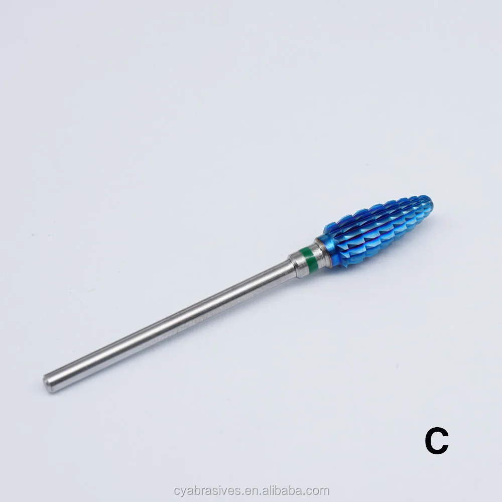 blue nano recycling carbide tungsten cone nail drill bit