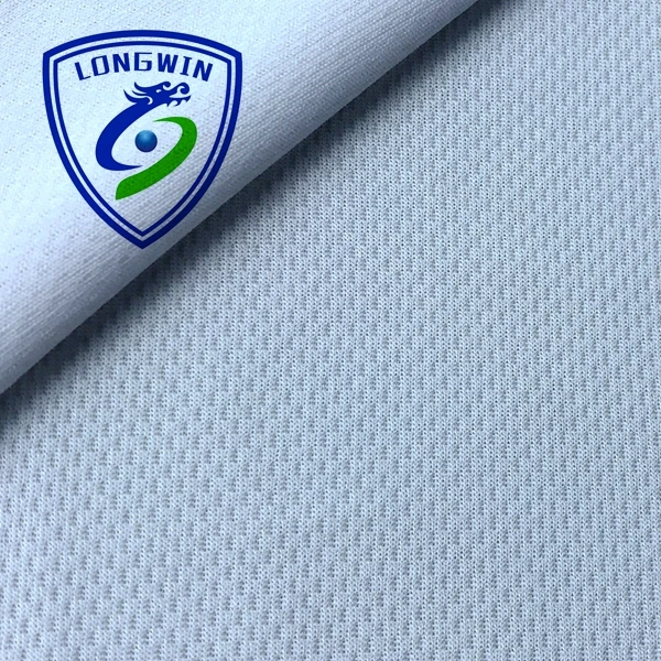 White stock wicking tshirt coolmax mesh sportswear 100 polyester knitting fabric