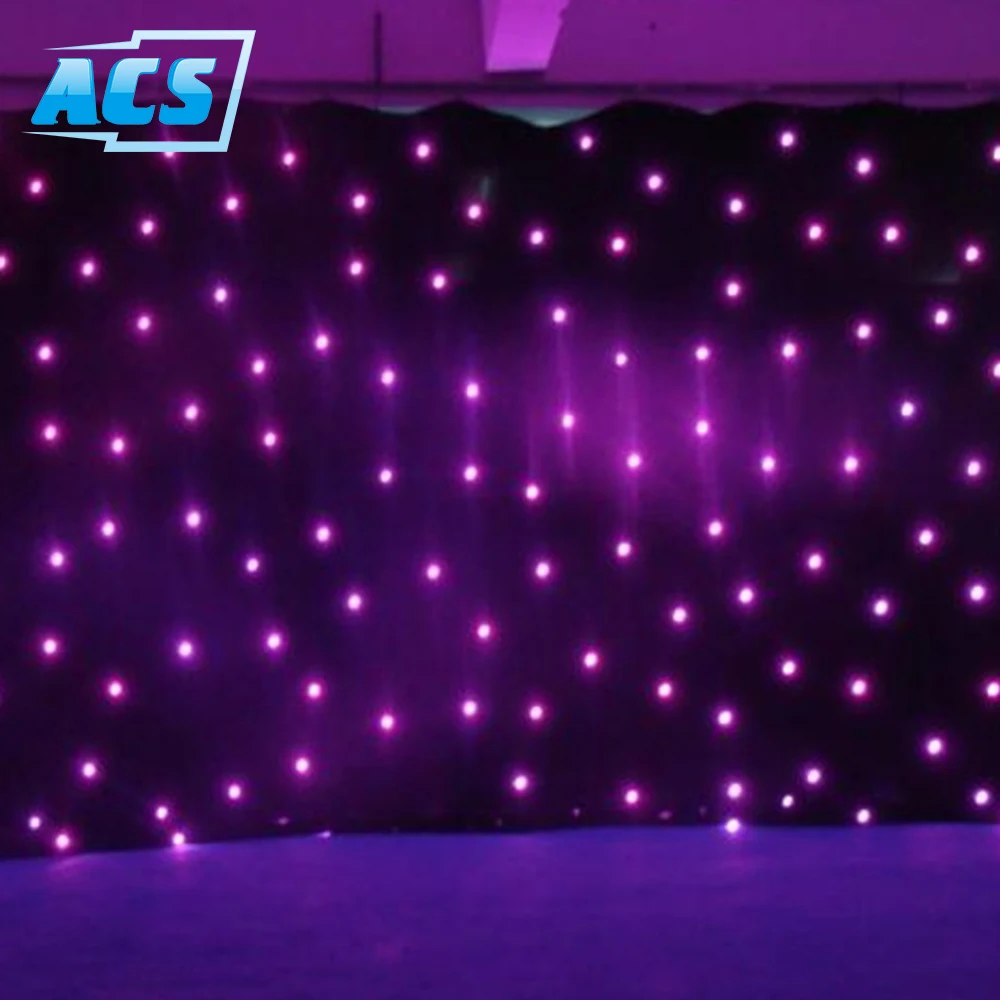 White light black led curtain for wedding stage backdrop for dj booth display from lights