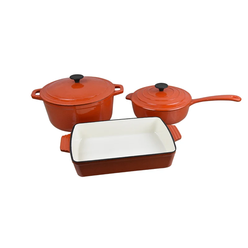 Cast Iron casserole cookware sets