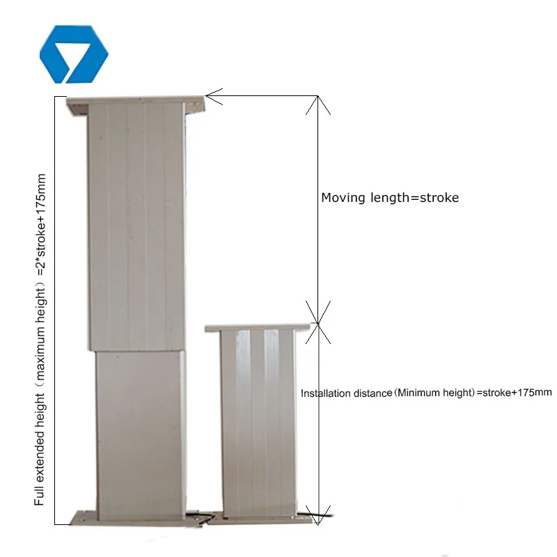ICU patient bed and hospital bed 500KG medical Telescopic electric lifting column for office desk