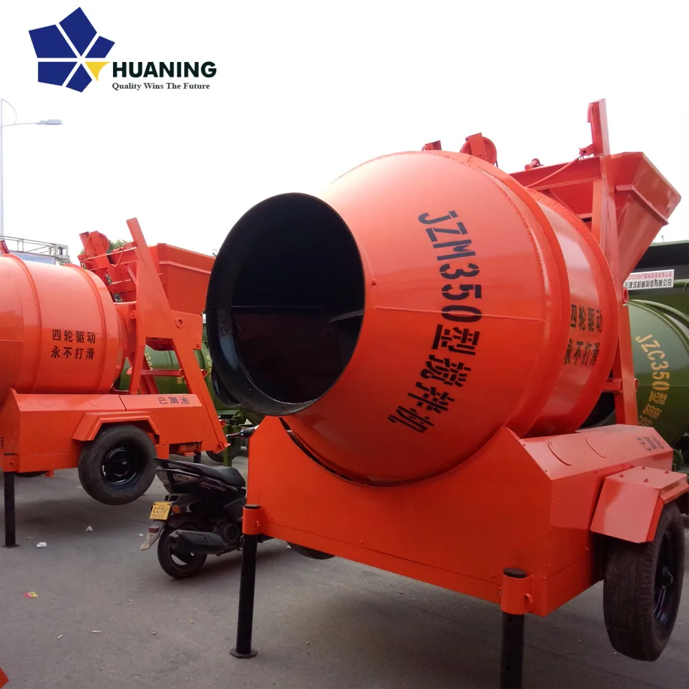 Movable Roller type Noise Reduction concrete Mixer JZM350