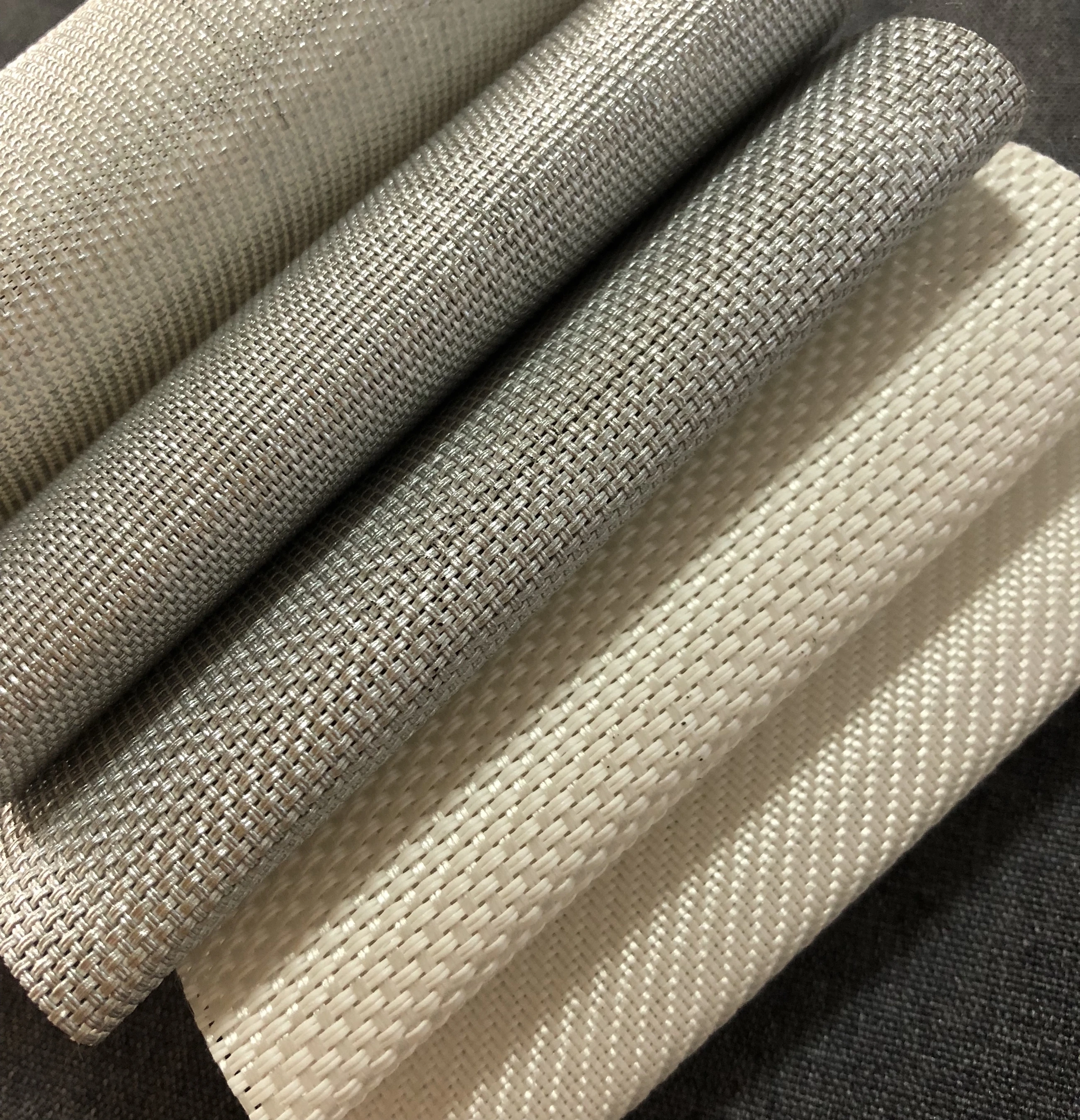 ZNZ Eco-friendly sun blind blackout PVC coated mesh blank out sunscreen fabric for window car shade curtain