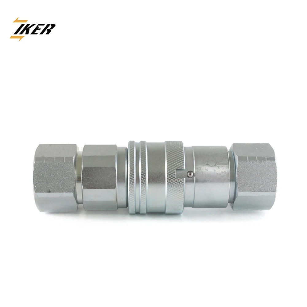 
no-spill flat face hydraulic quick coupler 