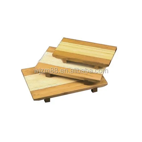 
Japanese style bamboo sushi plates, wood sushi tray set wholesale 