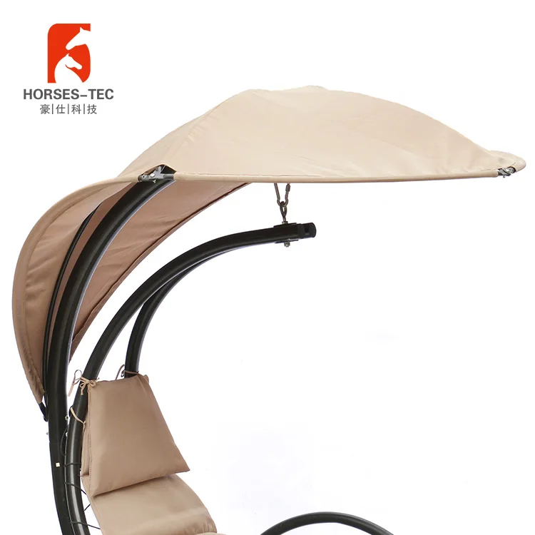 Portable garden camping hammock with heavy duty steel frame stand