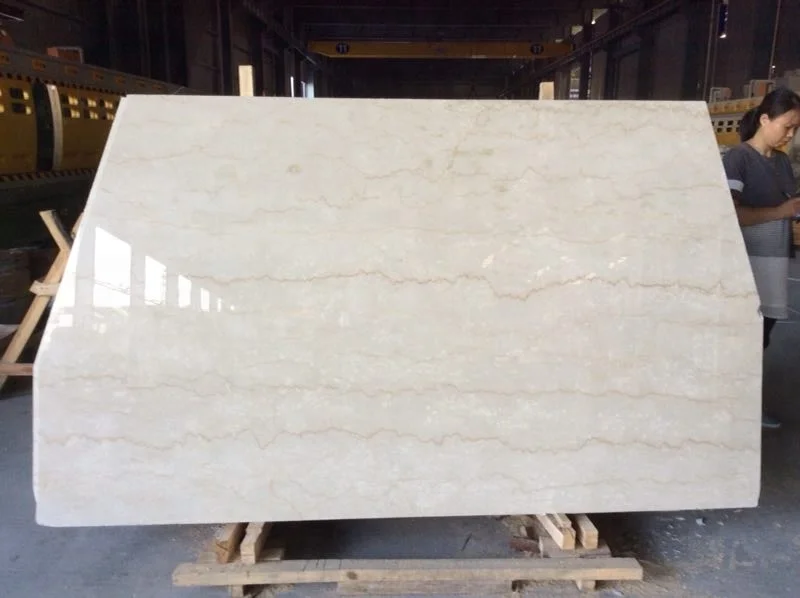 Italian Botticino Classico beige marble tiles for flooring