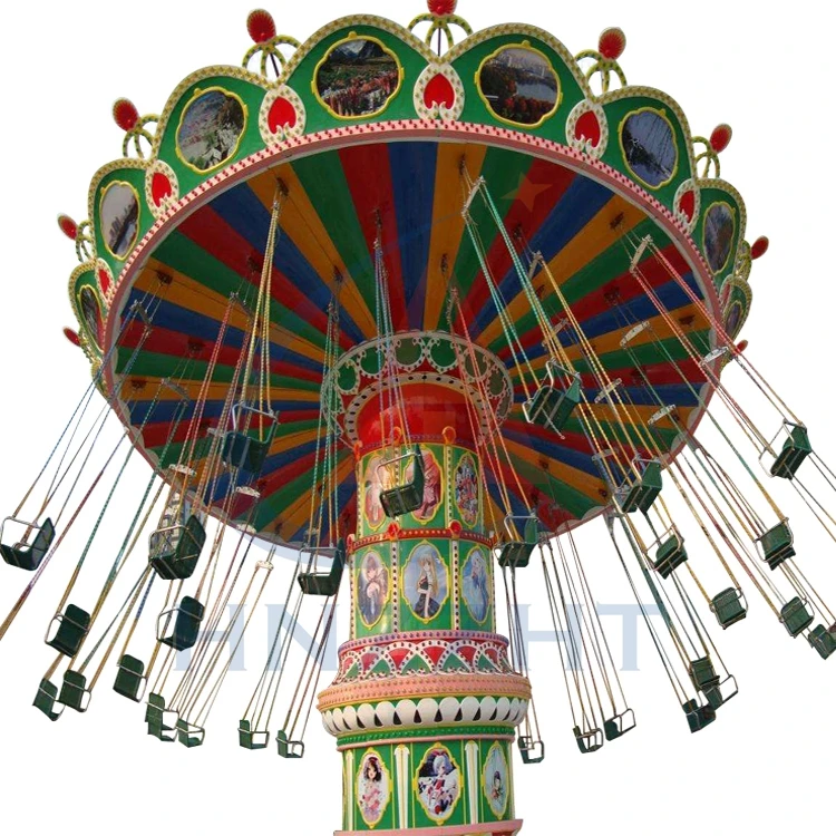 Luna park amusement equipment thrilling flying chair swing  funfair rides for sale