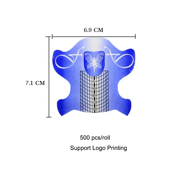 
Blue Butterfly Nail Forms for Nails Art Sculpting Nail Forms Guide Extension Sticker 