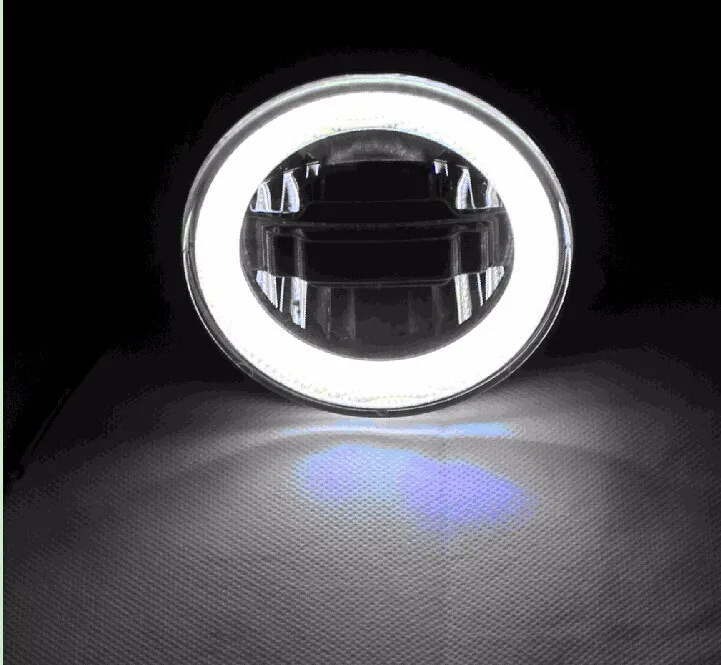 Последним супер яркий СВЕТОДИОДНЫЙ ПРОТИВОТУМАННАЯ ФАРА с angel eye кольцо с светодиодными фарами дневного света DRL