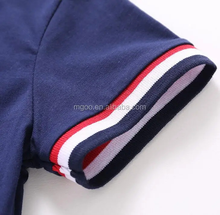 Kid Boys Polo Shirt With Ribbing Collar Custom Logo Design Plain Polo For Children Short Sleeve Top
